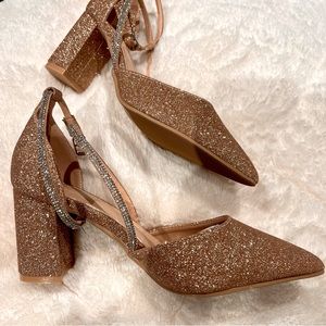 Sparkly Champagne Heels